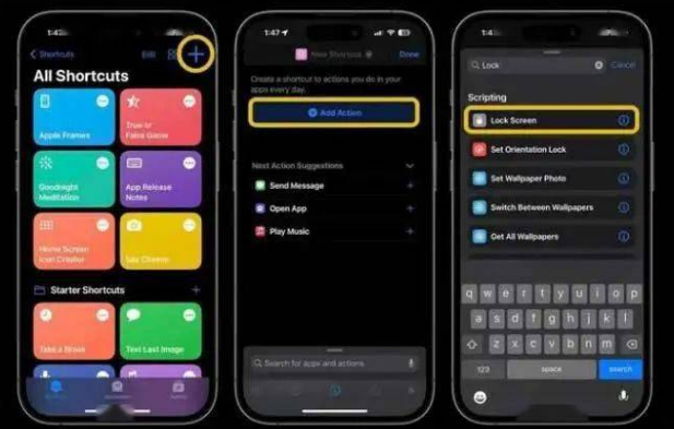 元宝苹果14锁屏维修店分享iPhone14升级iOS16.4后如何创建锁屏快捷方式 