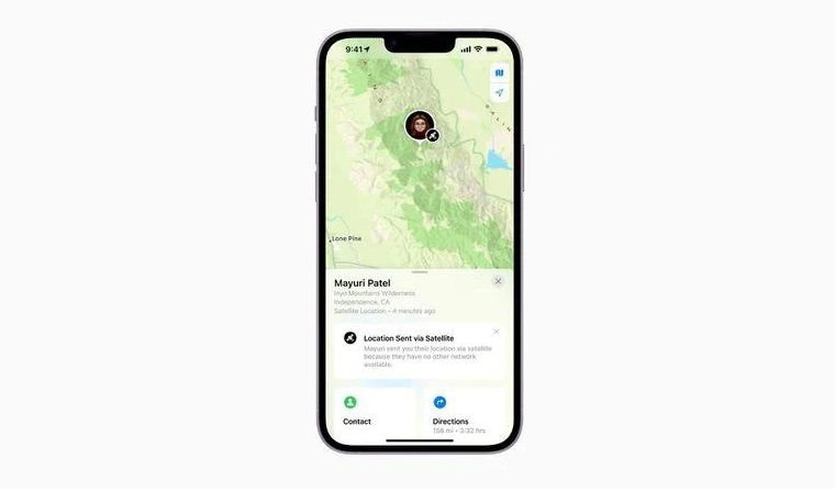 元宝苹果14维修分享iPhone14系列中 FindMy功能通过卫星分享位置方法教程 